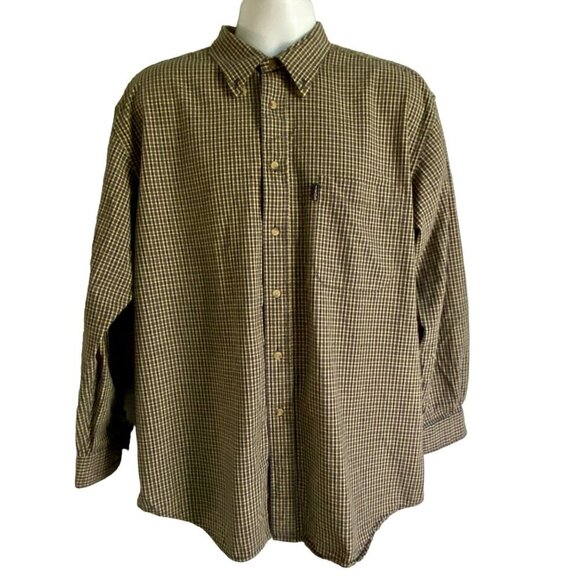 IZOD Long Sleeve Cotton Button Down Shirt Men's Large - Picture 1 of 8
